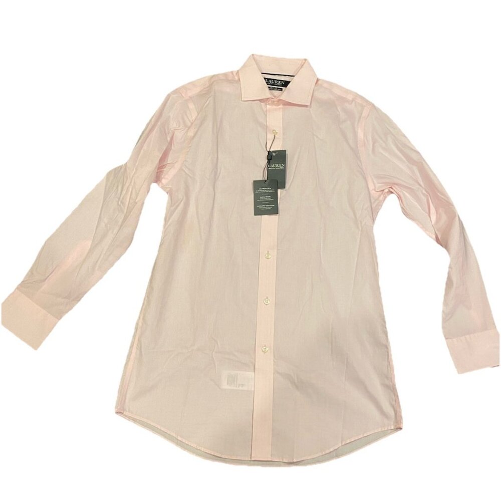 RALPH LAUREN BLACK LABEL PINK SLIM FIT STRETCH DRESS SHIRT MEN'S SZ 15 1/2 32/33